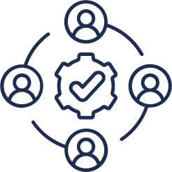 icono de colaboradores en forma circular