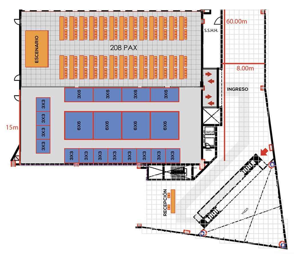 Plano del espacio comercial